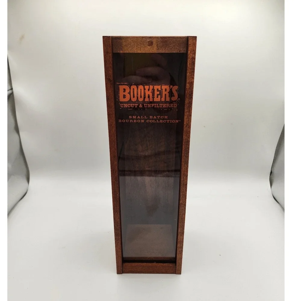 Booker's Bourbon Wood Display Box Small Batch Collection Uncut Unfiltered